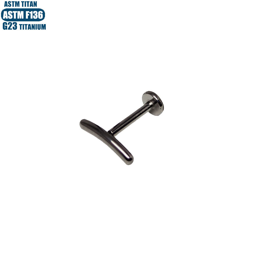 Labret piercing jewelry detail image