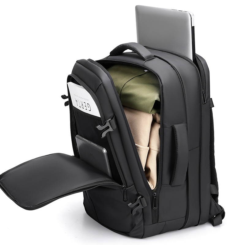 2025 Mochila para hombre multifuncional antisalpicaduras de agua expandible mochila de viaje bolsa de viaje bolsa de computadora de negocios de gran capacidad