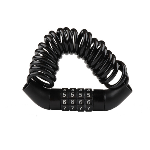 Helmet lock four-digit password lock bicycle wire lock electric bicycle bicycle helmet lock anti-theft password lock wire cable lock