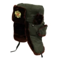 Green Cloth 195g Red Brown Velvet Double-Headed Eagle Badge