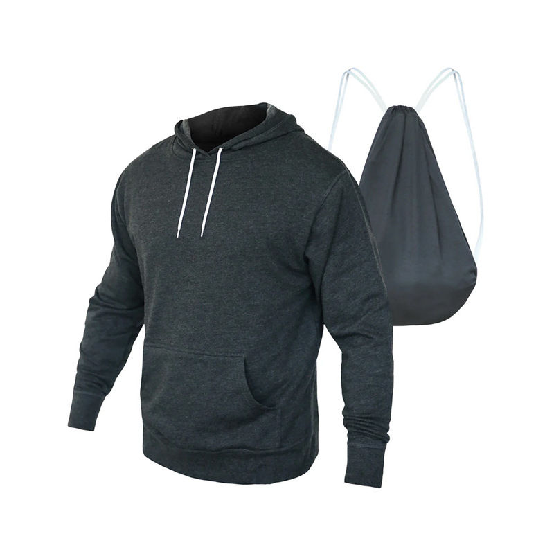 Foreign Trade Hot Selling Factory Customized Wholesale 6.5 oz Cvc Men's Lightweight Breathable Fleece Pullover Portable Backpack Sweatshirt Foreign Trade Hot Selling Factory Customized Wholesale 6.5 oz Cvc Men's Lightweight Breathable Fleece Pullover Portable Backpack Sweatshirt