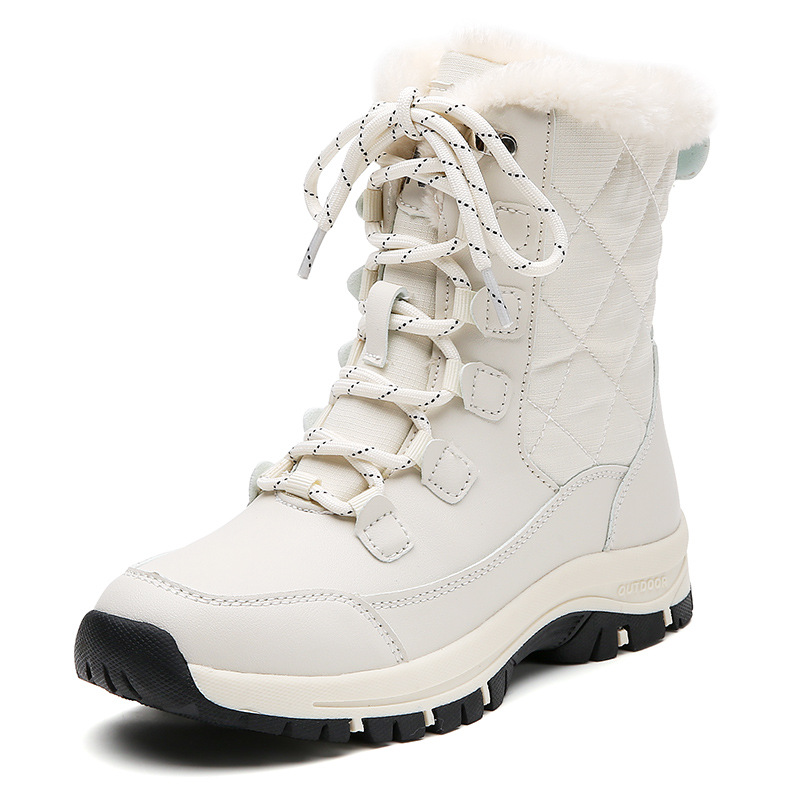 Botas de Nieve de Caña Media para Mujer, Cuero Sintético, Térmico, para Deportes image 8