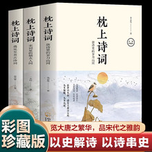 枕上诗词书系列全套3册正版唐诗宋词诗经彩图古代文化常识书籍