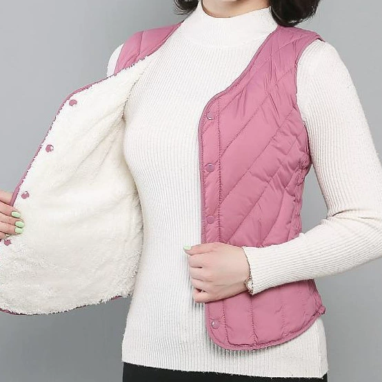 Keep warm fashionable short fitted vest, increased thickness