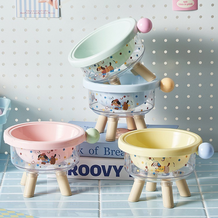 High-Looking Double-Layered Pet Elevated Bowl, Leak-Proof Food and Neck Protection, Cat Food Bowl, Dog Bowl, Cross-Border Pet Bowl Wholesale