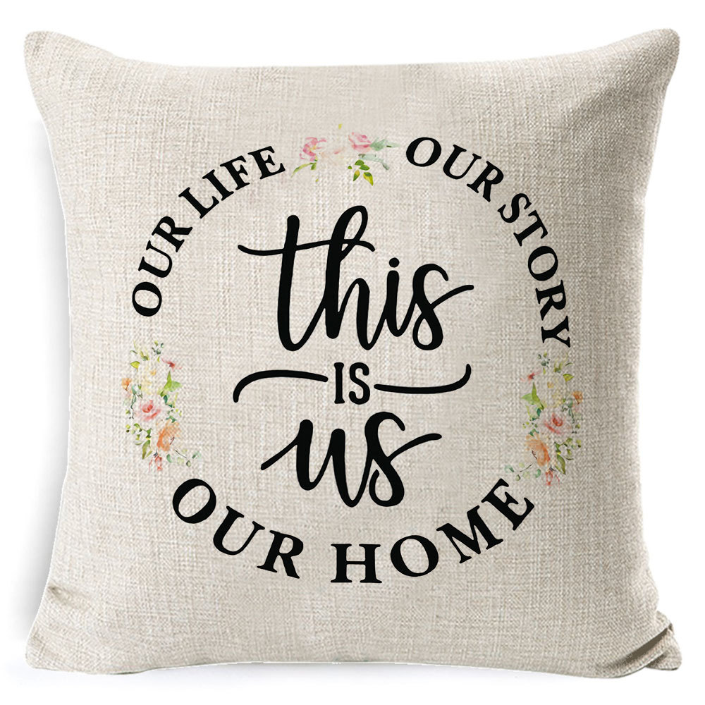 Amazon popular hogar suministros Navidad funda de almohada nórdico Plaid Lino cojín sofá