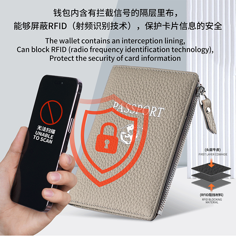 Litchi desen hakiki deri çok fonksiyonlu RFID pasaport çantası cüzdan seyahat bilet tutucu koruyucu deri çanta pasaport tutucu belge çantası