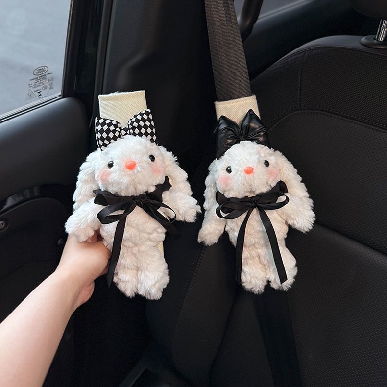 Creative Rabbit Car Seat Belt Shoulder Cover, High-End Car Seat Belt Decoration, Anti-Wear Clothing for a Couple
