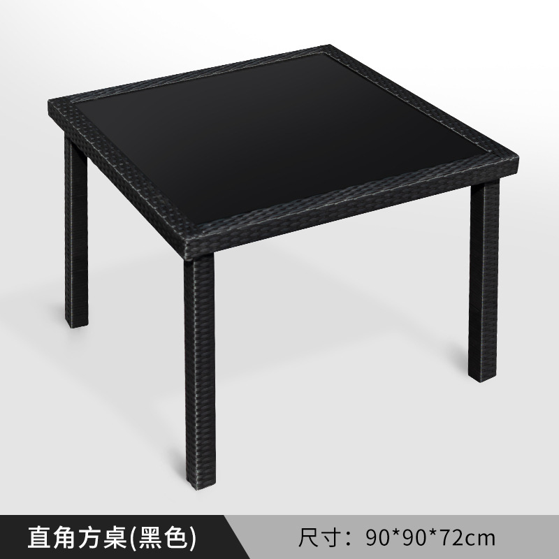 Nórdico de gama alta patio al aire libre cuerda tejida mesa y silla casa pequeña silla combinación patio jardín sillón mesa individual y silla