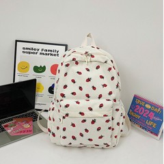 イチゴコーデュロイバックパック小さな新鮮な大学生女性通学ファッションカジュアル多用途バックパックかわいいバッグ