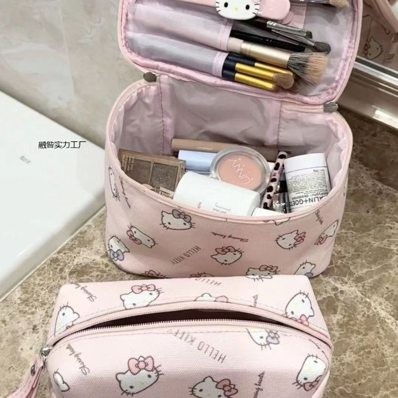 ·新しいかわいいプリント大容量収納ハンドバッグポータブル収納洗濯収納化粧品バッグ|undefined