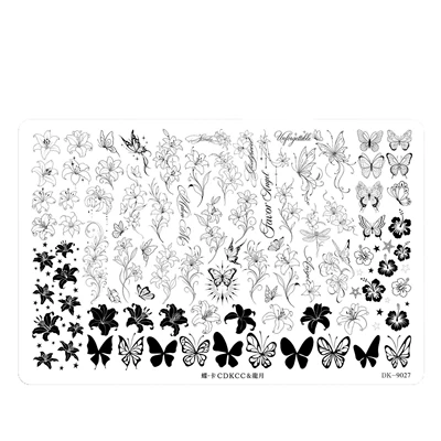 Gothic Cross Lily Flower — Dırnaq bəzəkləri