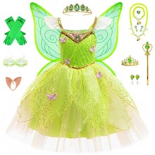 跨境小叮当Tinkerbell外贸精灵女童青蛙公主裙蒂安娜连衣裙NN68