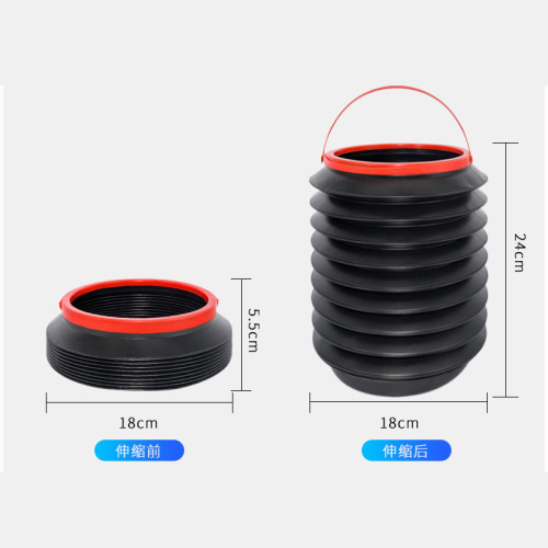 Car Folding Trash Can Storage Box 4L Bucket Foldable Telescopic Umbrella Bucket Car Storage Storage Supplies