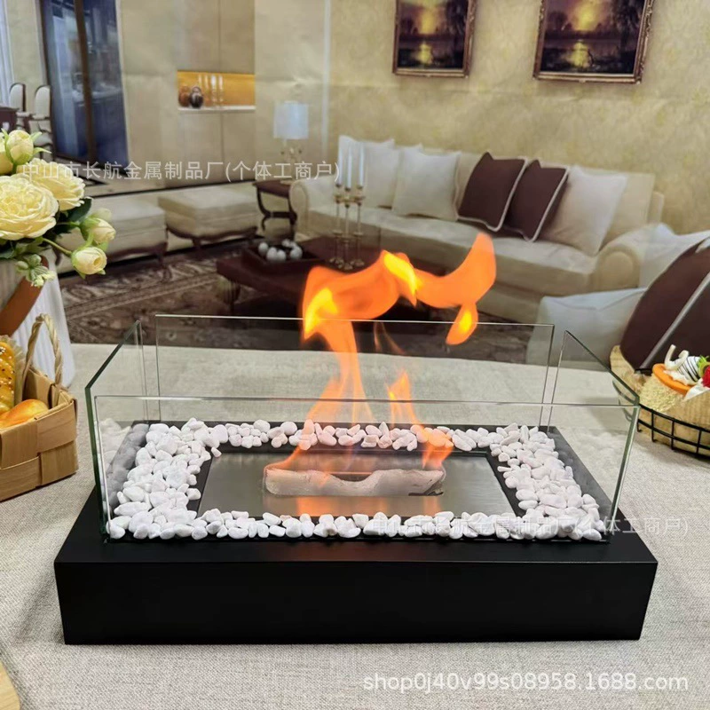 Переносной биокамин с настоящим пламенем, декоративный настольный обогреватель для вечеринок, работающий на биоэтаноле