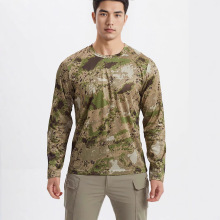 新款夏季户外战术服装修身透气军训迷彩骑行作训服长袖速干T恤