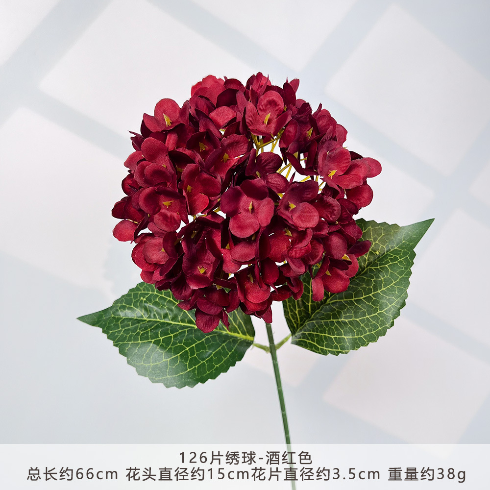 Hxx-126 pieces of hydrangea-burgundy