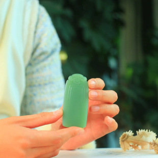 Jin Yu Tang Xinjiang Hetian Jade "Jasper, Safe and Safe Brand" Laokeng Pink Green Jasper Jade Quality Delicate