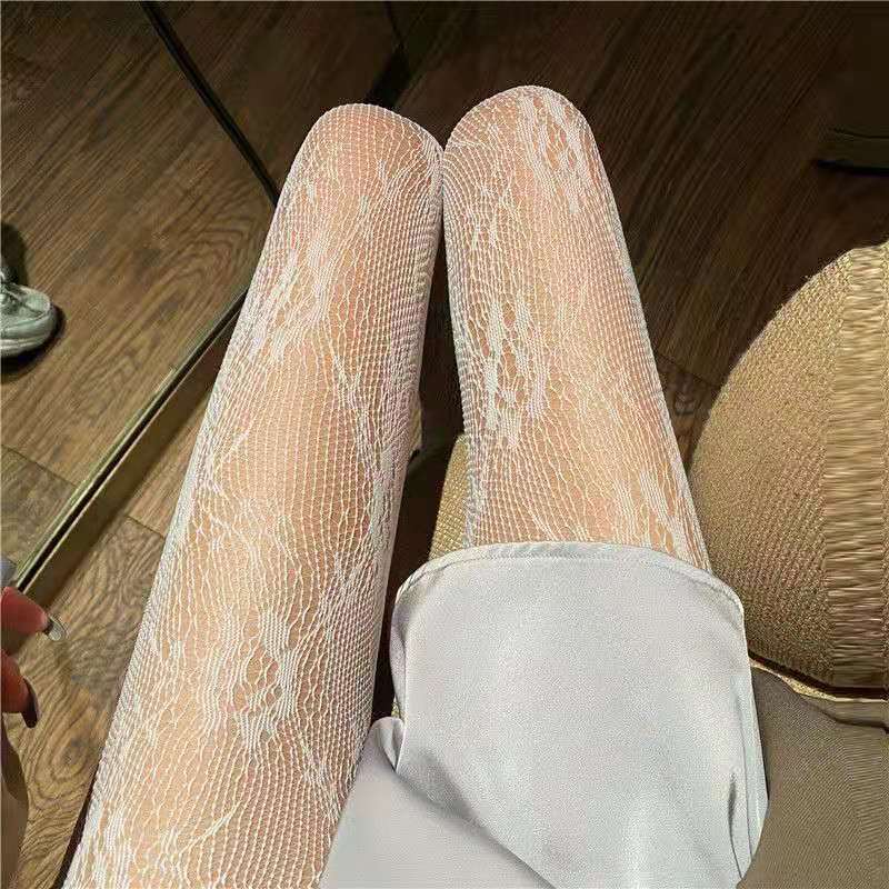 Women's Sweet Solid Color Flower Butterfly Nylon Tights A Pair display picture 1