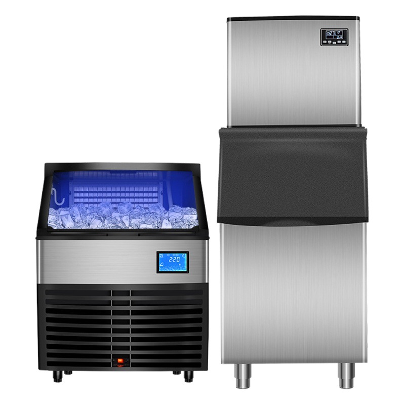 Máquina de Hielo Comercial para Tiendas de Té con Leche, Bares, KTV, Hielo en Cubos, Hielo en Forma de Media Luna, Fabricante de Equipos de Hielo, Venta al por Mayor, Máquina de Hielo de 110V