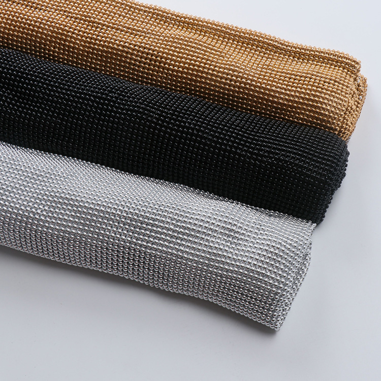 潮州供应铝珠网珠网装饰网包包辅料衣服饰品磨砂铝珠网