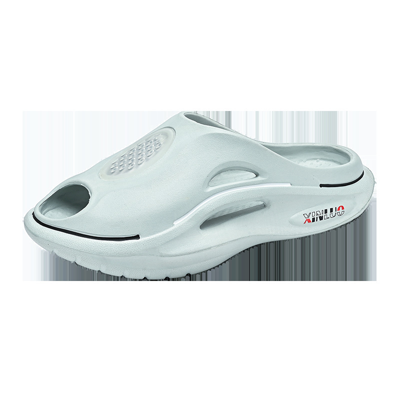 Slippers de moda para hombres, zapatillas impermeables, zapatillas de playa de tacón plano antideslizante para mujeres, baño doméstico