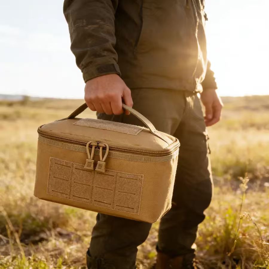 Cross-Border New Product Military Camouflage Tactical Bullet Storage Bag Molle Accessory Bag Outdoor Mountaineering Camping Portable Toiletry Bag