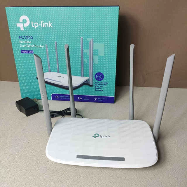 C50 беспроводной двухдиапазонный маршрутизатор через стену Wifi Wifi Высокоскоростная английская версия США по европейским правилам