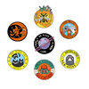 Round badge collection cat bee flower planet cartoon simplicity and fashion geometry brooch