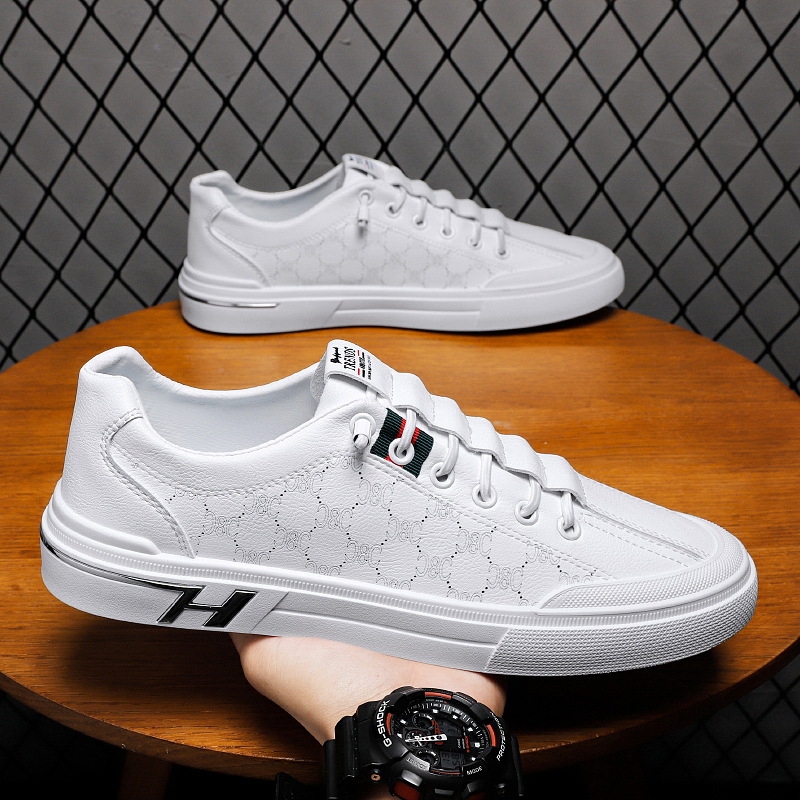 Sneakers, Herren-Sommer, Herrenschuhe, 2023, neu, atmungsaktiv, Sport, lässig, Netzschuhe, Jugend, trendy, vielseitig, weiß, Herrenschuhe_voghion.com