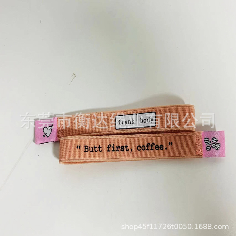 1.5-4cm red red desechable té de leche café taza elástica cubierta lateral cartel elástico anillo pulsera redonda elástica personalizada