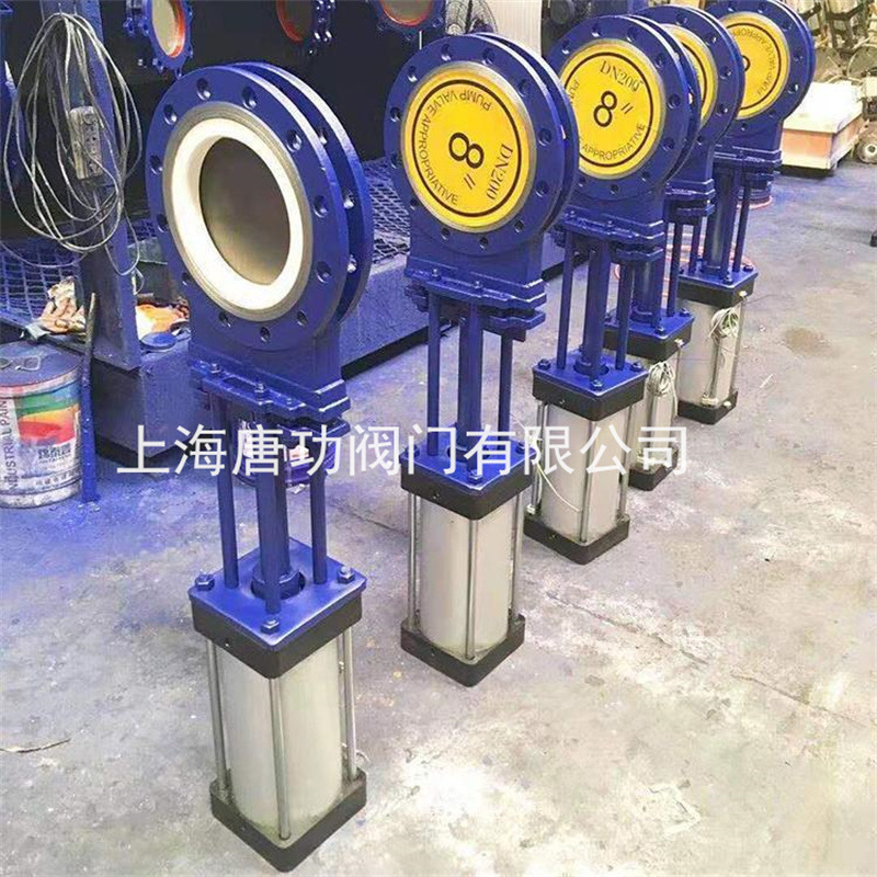 PZ673TC-10气动陶瓷刀闸阀 气动耐磨陶瓷刀闸阀 耐磨陶瓷刀闸阀