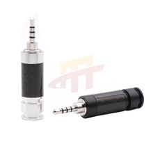 金属壳镀铑3.5立体 2.5四极 4.4五极平衡耳机插头插针3.5插头