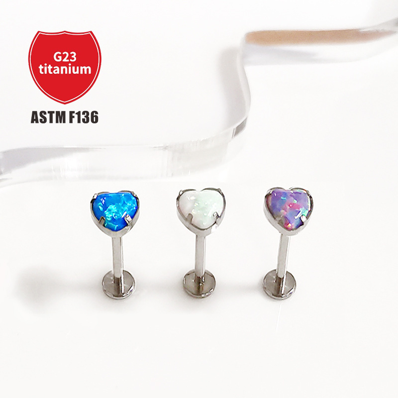 Pointed titanium steel lip stud product view