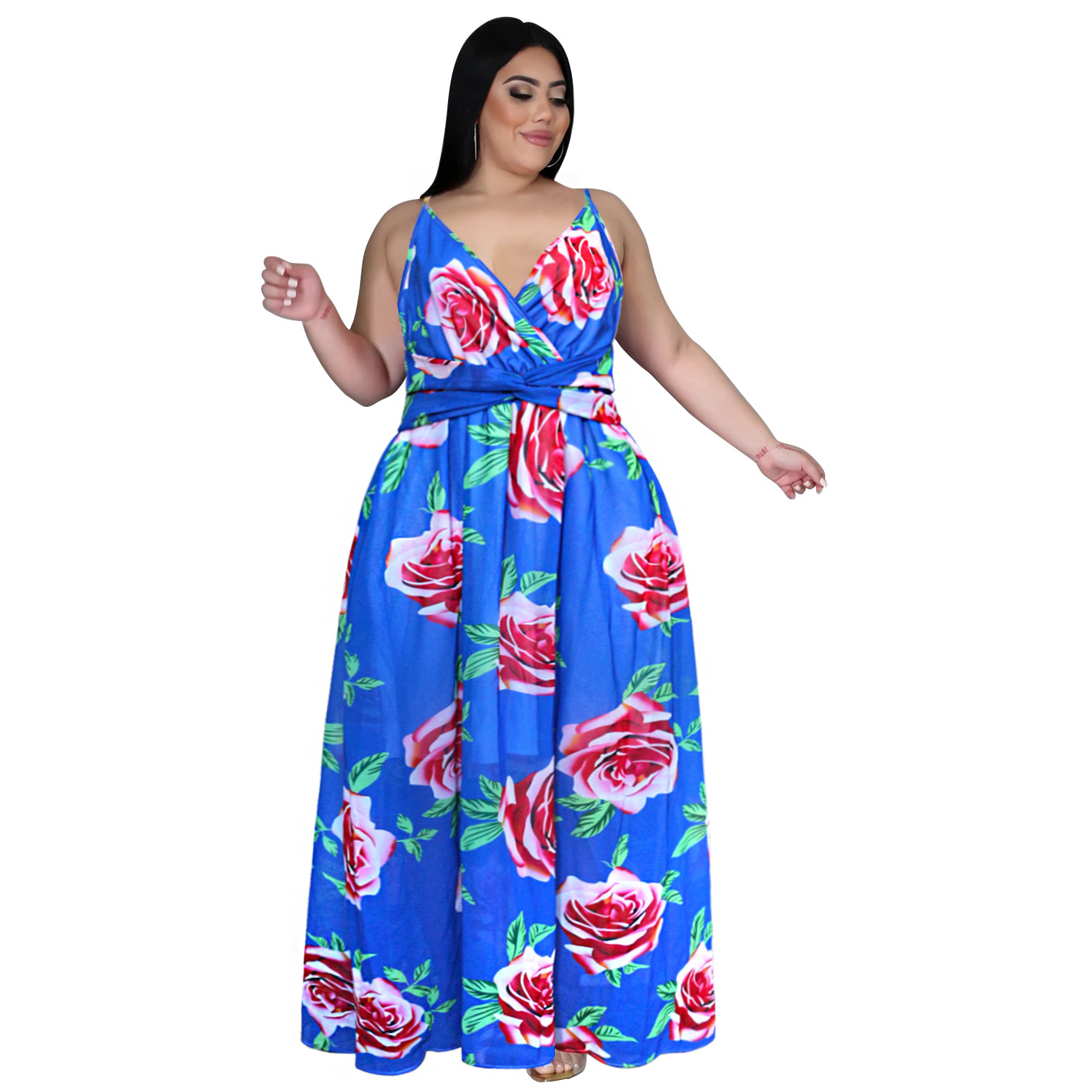 Vestido de gasa bohemio floral con honda para mujer, ropa de nihaostyles al por mayor NSBMF80105