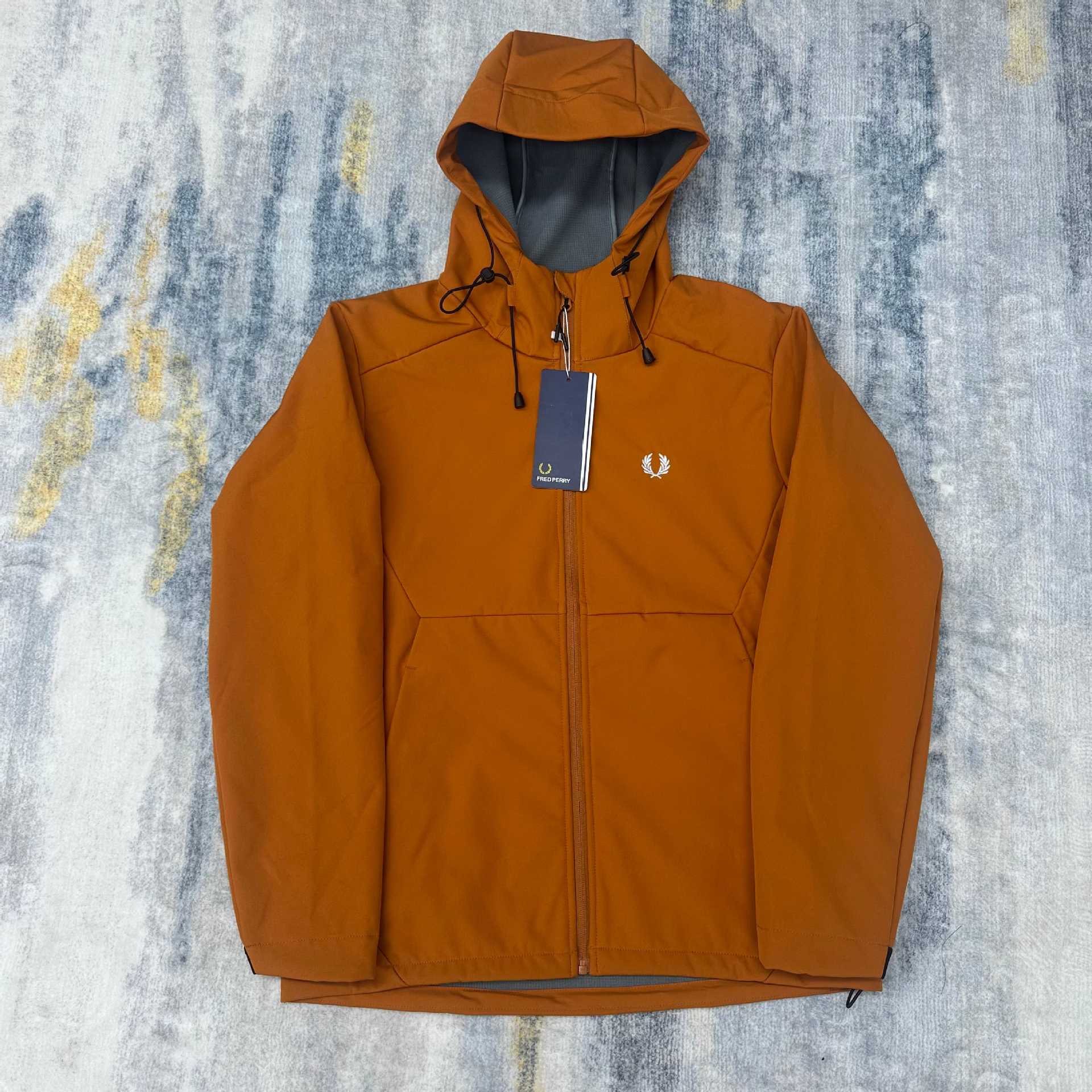 Fred Perry Hooded Jacket Windbreaker Rust