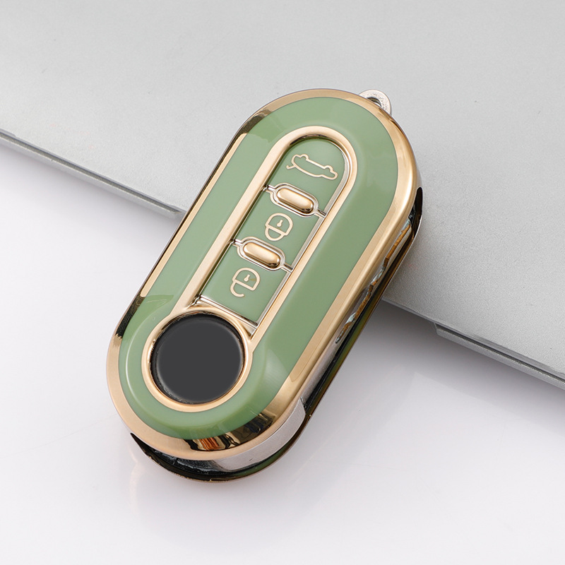 Funda llave plegable Fiat de 3 Llaves aplicable 500 Boyue Bravo Feixiang Iveco Golden Edge car key case