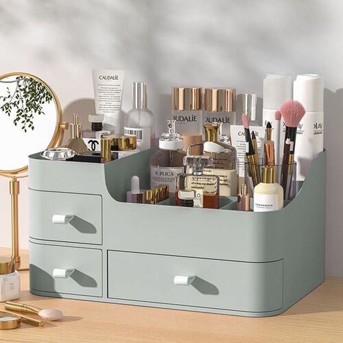 Drawer-style cosmetic storage box large organizer skincare desk vanity plastic lipstick holder storage rack organizer