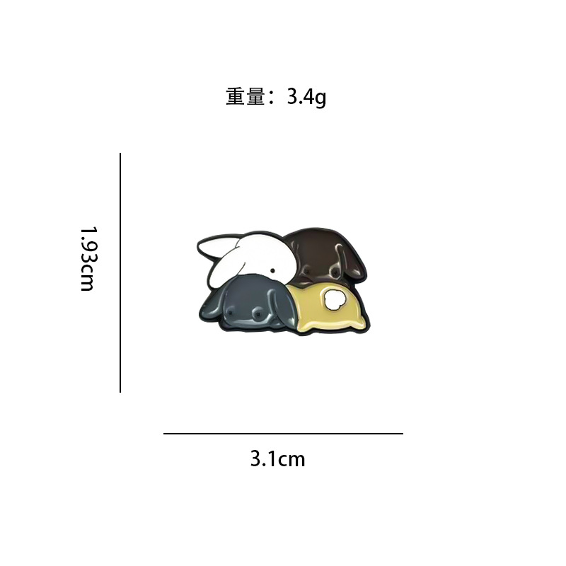 Broche de dibujos animados transfronterizos joyería ins accesorios de ropa alfileres de aleación animal lindo metal todo fósforo insignia decorativa