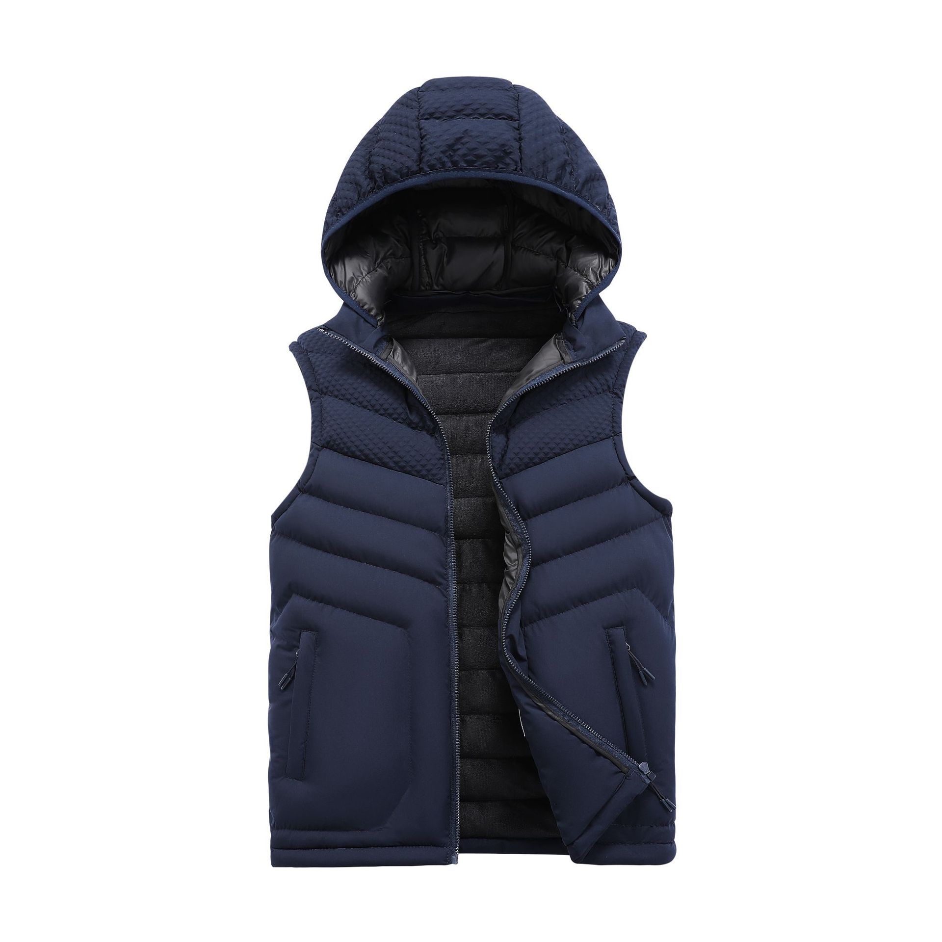 2025 chaleco de algodón de costillas otoño y invierno caliente grafeno sin mangas palpitación clip de algodón comercio exterior transfronterizo al por mayor