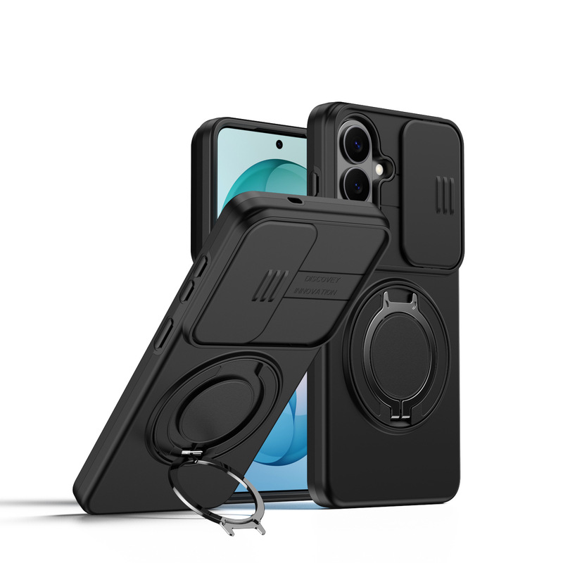 Suitable for Samsung Galaxy S26 Plus: Geek-style 2-in-1 sliding lens cover with rotating stand and skin-friendly finish Suitable for Samsung Galaxy S26 Plus: Geek-style 2-in-1 sliding lens cover with rotating stand and skin-friendly finish