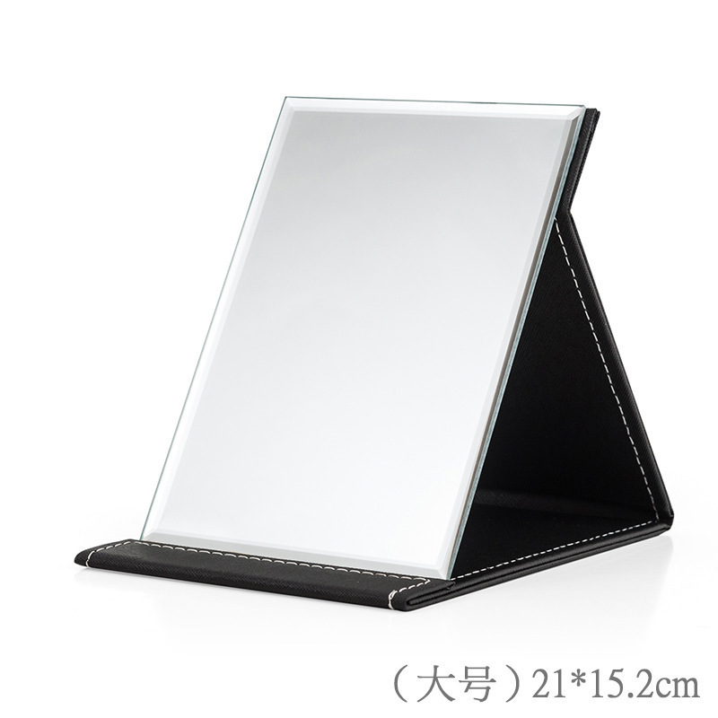 ポータブル折りたたみミラーins风デスクトップhd化粧镜デスクトップ学生寮プリンセスミラーブラック|undefined