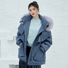 YFL羽绒服女2021冬季新款大毛领设计感保暖派克服外套1CA981161