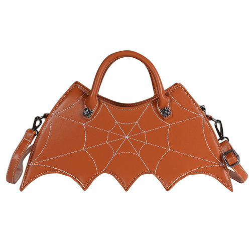 Foreign trade new European and American fashion retro punk style dark embroidered bat pu portable crossbody bag shoulder bag for women
