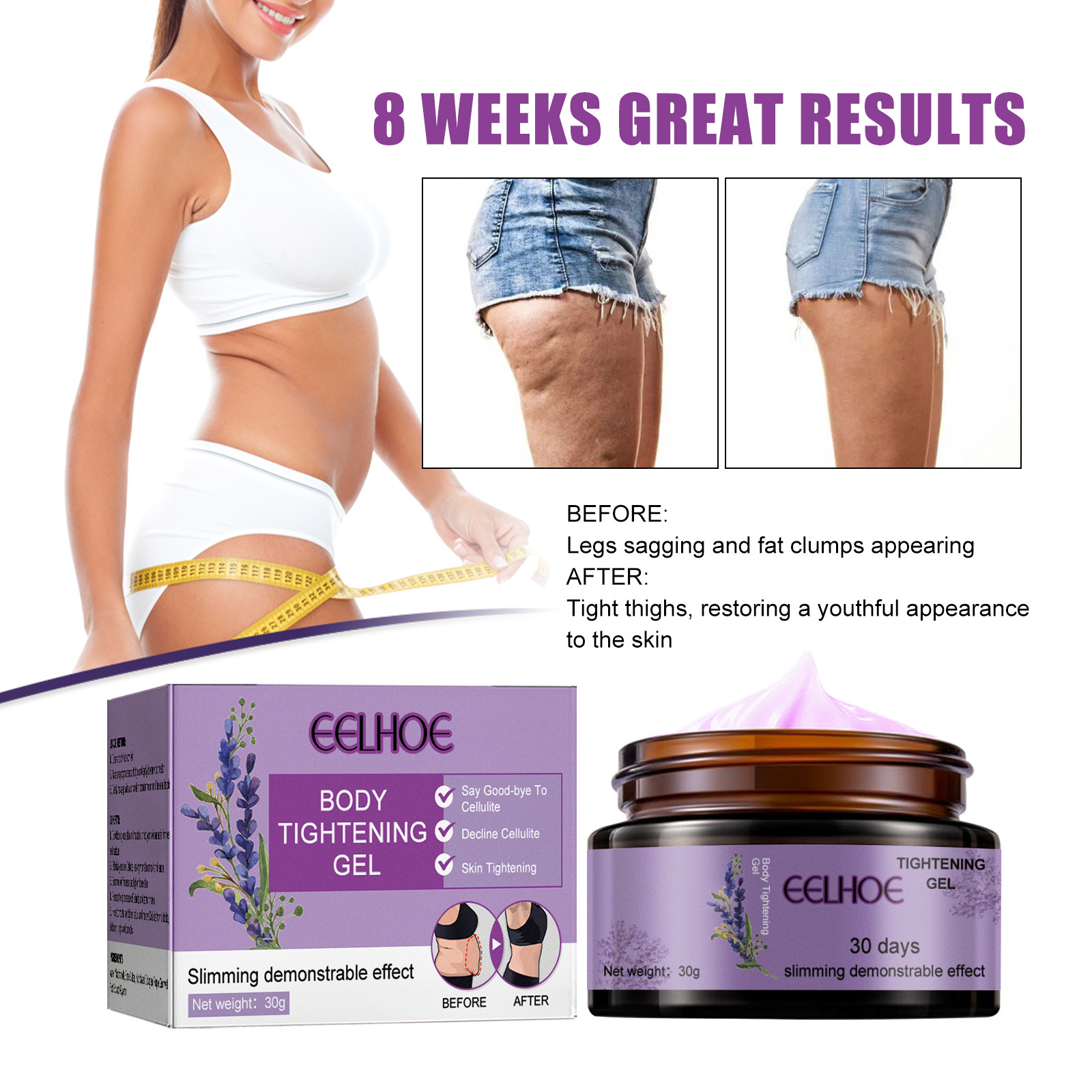 2024 gél Curve Body Shrinking feszesítő bőr comb- és karformáló krém_voghion.com