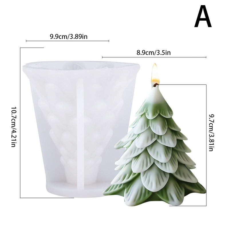 现货圣诞树系列蜡烛硅胶模具 DIY 石膏肥皂树脂慕斯蛋糕装饰摆件|undefined