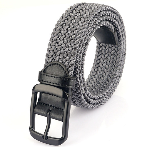 Universal Men's and Women's Knitted Elastic Canvas Belt, Slip-On, No Holes, Freely Interchangeable Belt, Breathable and Comfortable, Versatile Belt