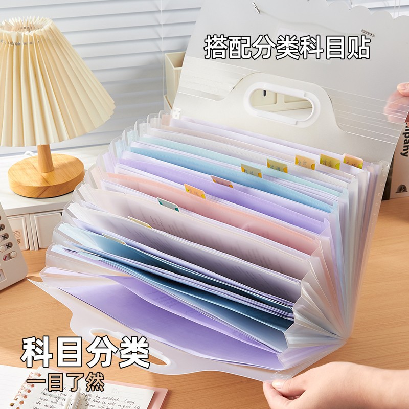 Bolsa de órgano portátil Carpeta bolsa de archivo gratis categoría Índice de clasificación etiqueta bolsa de almacenamiento de papel transparente LIBRO DE INFORMACIÓN