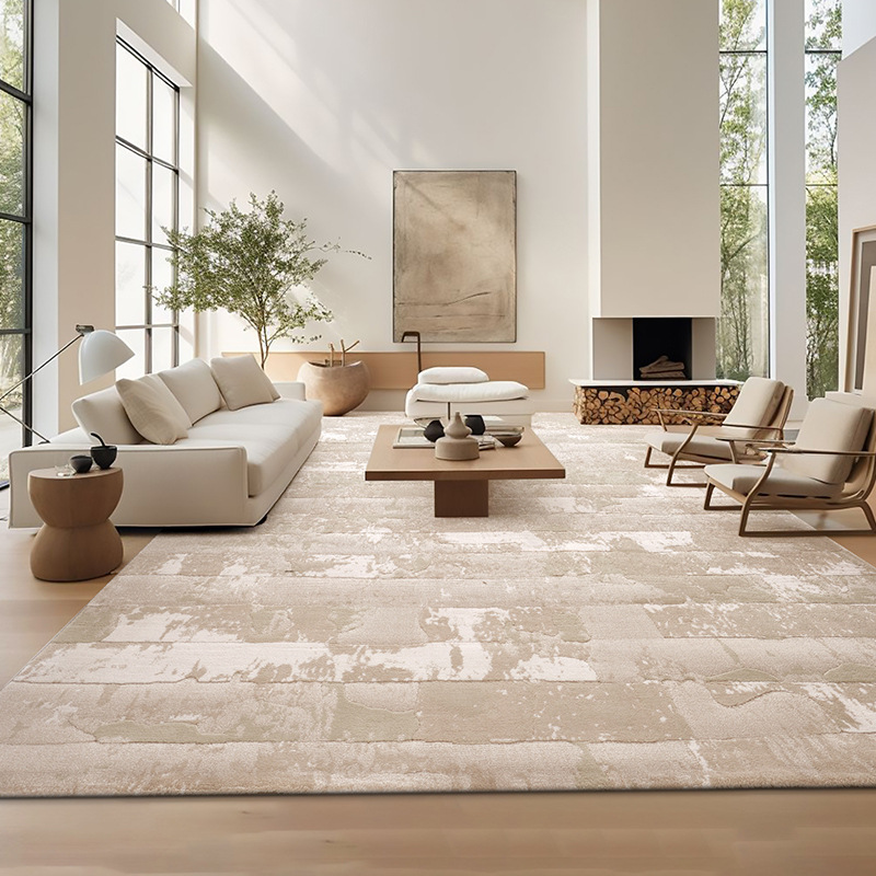 Alfombras caseras francesas alfombra de sala de estar moderna minimalista alfombra de tejido de viento crema alfombra dormitorio estudio alfombra de la villa alfombra de cama