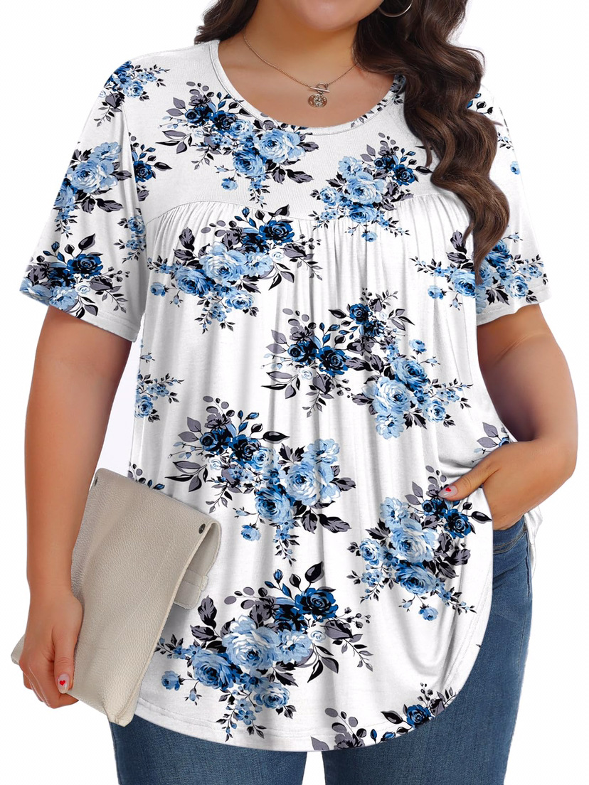 Europa y Estados Unidos transfronterizos nueva ropa de mujer 2025 Amazon estación independiente de verano cuello redondo camiseta de manga corta camiseta casual mujer